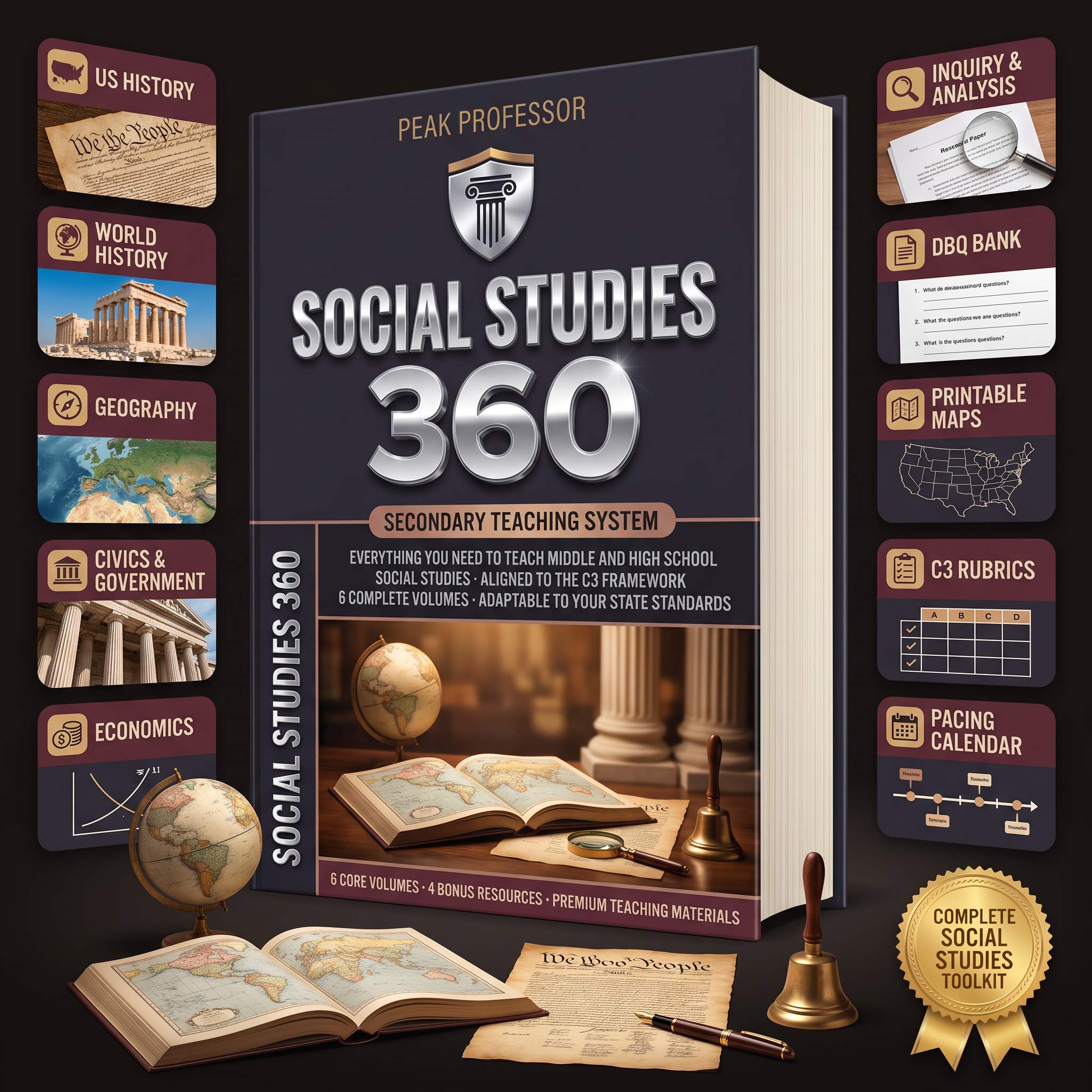 Social Studies 360 — Complete (Grades 6-12) product mockup