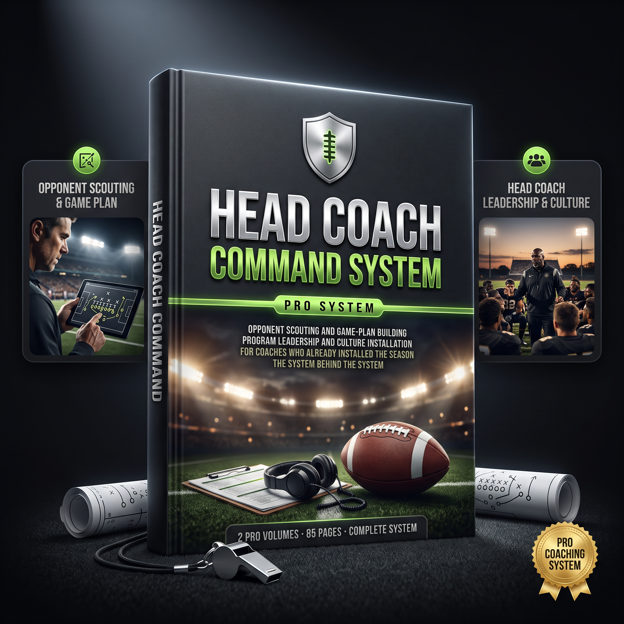 Head Coach Command System — Pro coaching system mockup